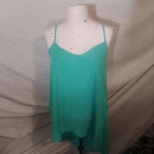Women's Green Spaghetti Strap Top